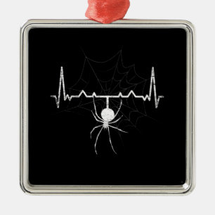 Ornamento De Metal Presente do Spider Web Heartbeat Cobweb Spider