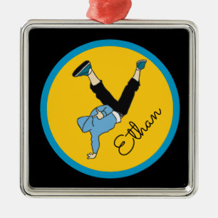 Ornamento De Metal Presente moderno do nome do dançarino do estilo d