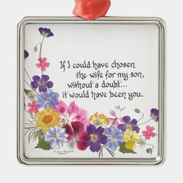 Ornamento De Metal Presentes da nora (Frente)