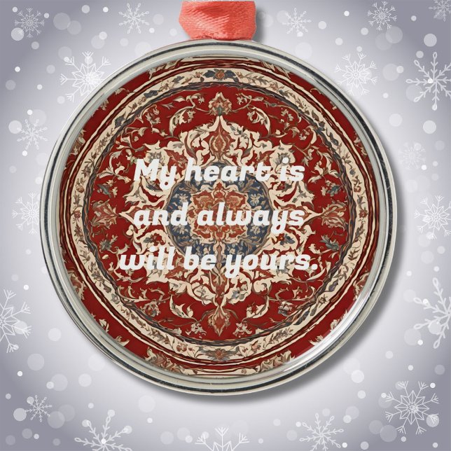 Ornamento De Metal Presentes de aniversário para Azulejos Persa Namor (Anniversary Gifts for Girlfriend Persian Tiles)