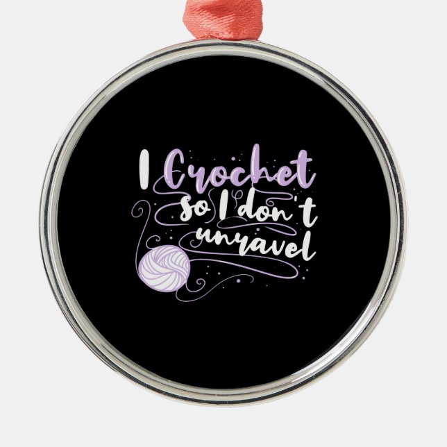 Ornamento De Metal Presentes de Crocheting (Frente)