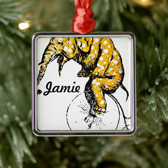 Ornamento De Metal Presentes de elefante de circo (Árvore)