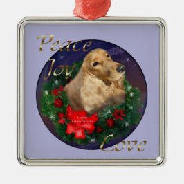 Ornamento De Metal Presentes de Natal em Inglês Cocker Spaniel