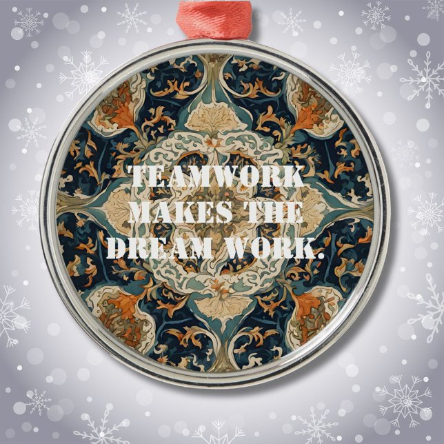 Ornamento De Metal Presentes de Natal para Colegas Azulejos Persa (Christmas Bulk Gifts for Coworkers Persian Tile)