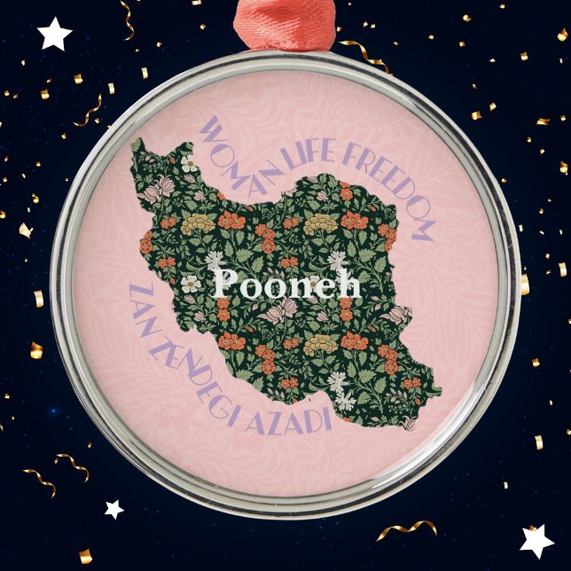 Ornamento De Metal Presentes de Natal Personalizados para Mulheres Fe (Custom Christmas Bulk Gifts for Women Feminists)