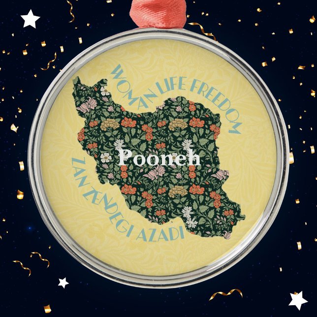 Ornamento De Metal Presentes de Natal Personalizados para Mulheres Fe (Custom Christmas Bulk Gifts for Women Feminists)