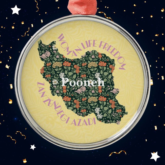 Ornamento De Metal Presentes de Natal Personalizados para Mulheres Fe (Custom Christmas Bulk Gifts for Women Feminists)