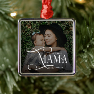 Ornamento De Metal Presentes do Dia das Mães com Foto da Melhor Mamãe