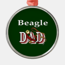 Ornamento De Metal Presentes do Pai Beagle