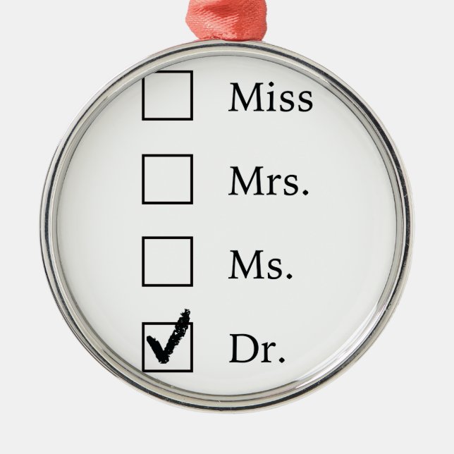 Ornamento De Metal Presentes do PhD para mulheres (Frente)