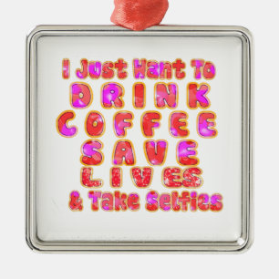 Ornamento De Metal Presentes engraçados para amantes de café