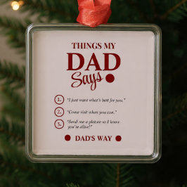 Ornamento De Metal Presentes Personalizados para o Dia do Pai Natal