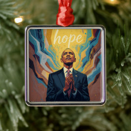 Ornamento De Metal President Barack Obama and the Message of Hope