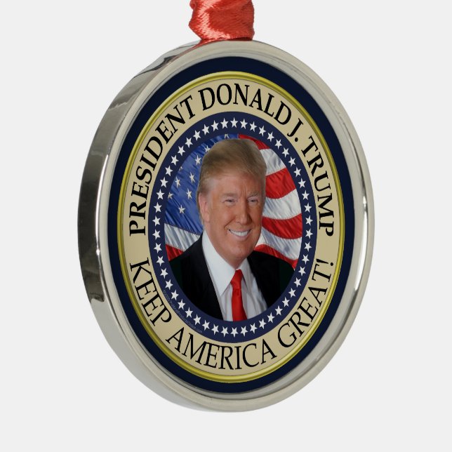 Ornamento De Metal President Donald Trump 2020 Keep America Great (Direito )