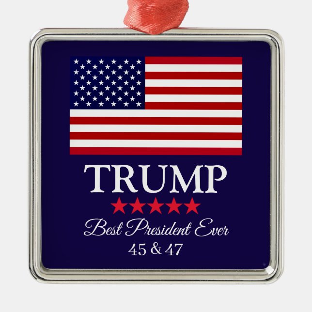 ORNAMENTO DE METAL PRESIDENT DONALD TRUMP BEST PRESIDENT EVER  (Frente)