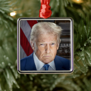 Ornamento De Metal Presidente americano Donald Trump Foto 2025