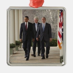 Ornamento De Metal Presidente Barack Obama e ex-presidentes