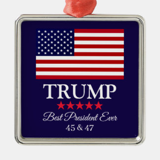 ORNAMENTO DE METAL PRESIDENTE DONALD TRUMP MELHOR PRESIDENTE DE TODOS