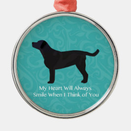 Ornamento De Metal Preto Lab Pensando em você Design
