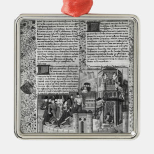 Ornamento De Metal Priam que olha a reconstrução de Troy