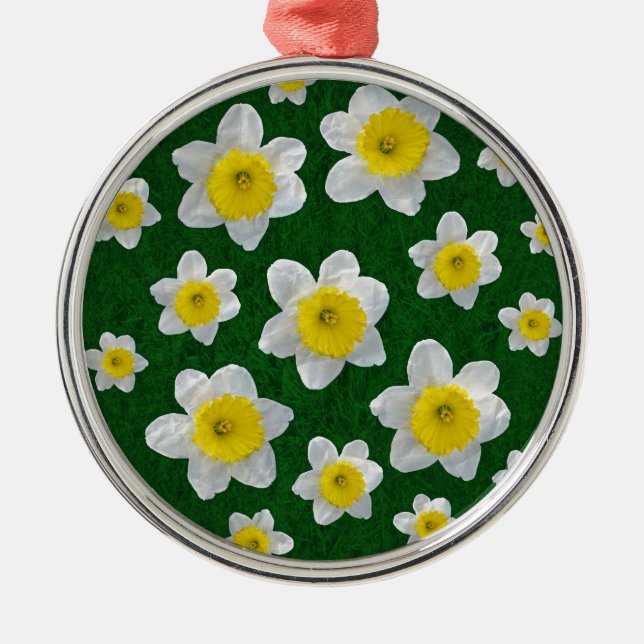 Ornamento De Metal Primavera Daffodils (Frente)