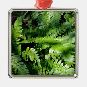 Ornamento De Metal Primavera Green Ferns