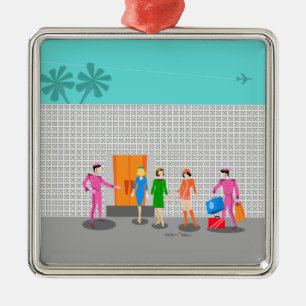 Ornamento De Metal Primaveras de Palma Atômica Serem Serrados Cerâm