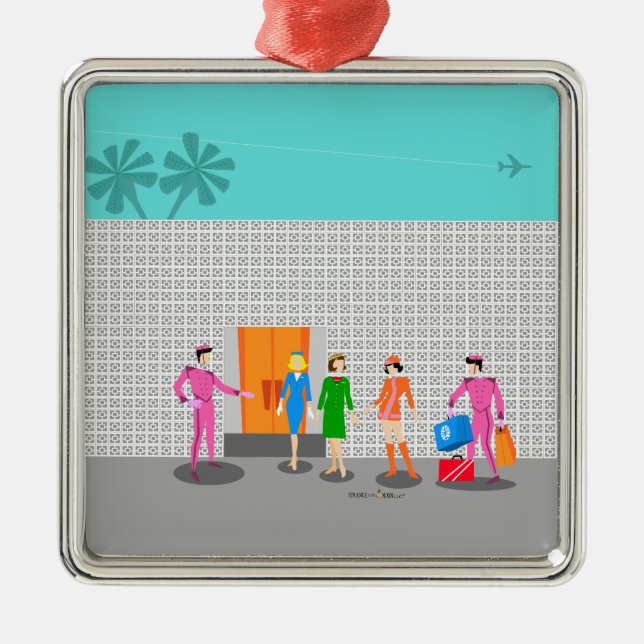 Ornamento De Metal Primaveras de Palma Atômica Serem Serrados Cerâmic (Frente)