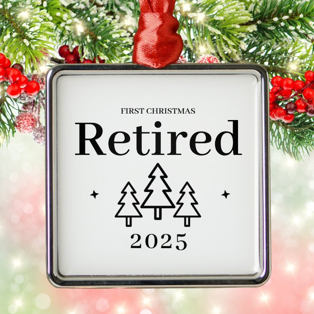 Ornamento De Metal Primeira aposentadoria de keepsasasaescansada de N (First Christmas Retired Retirement Keepsake Metal Ornament
)
