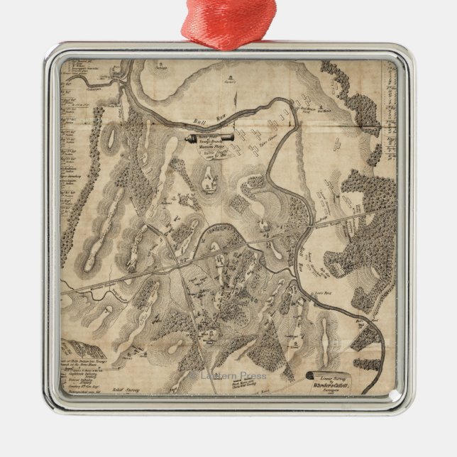 Ornamento De Metal Primeira batalha do funcionamento de Bull - guerra (Frente)