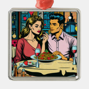 Ornamento De Metal Primeira Data   Janto Spaghettis