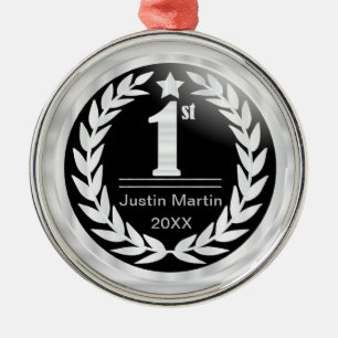 Ornamento De Metal Primeiro lugar no Prêmio da Medalha Preta e Branc