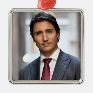 Ornamento De Metal Primeiro-Ministro Justin Trudeau 2017