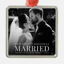 Primeiro Natal Casado | Foto personalizada recém-p