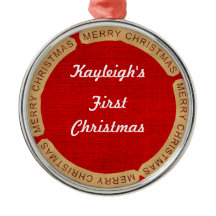 Primeiro Natal de bebê personalizado