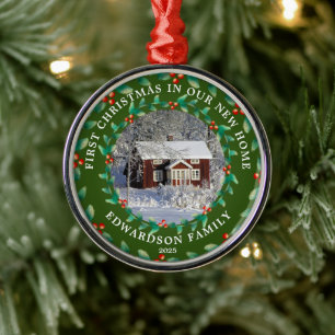 Ornamento De Metal Primeiro Natal em foto da casa da nossa nova Casa