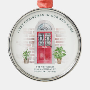 Ornamento De Metal Primeiro Natal Novo Movimento de Feriado de Porta