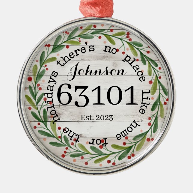 Ornamento De Metal Primeiro Pedido Personalizado (Frente)