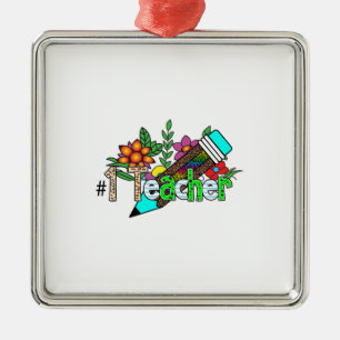 Ornamento De Metal Primeiro Professor