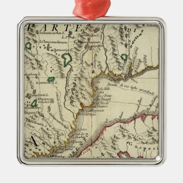 Ornamento De Metal Prince Edward Island, Novo Brunswick (Frente)