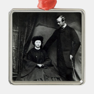 Ornamento De Metal Princesa Alice e príncipe Ludwig de Hesse, 1860