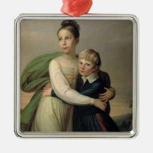 Ornamento De Metal Príncipe Albrecht e princesa Louise, c.1817
