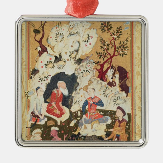 Ornamento De Metal Príncipe que visita um Ascetic (Frente)