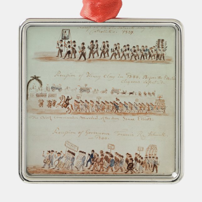 Ornamento De Metal Procissão do dia de St Patrick (Frente)