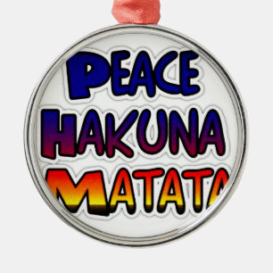 Ornamento De Metal Produtos para presentes da Peace Hakuna Matata