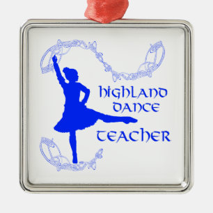 Ornamento De Metal Professor de Dança das Terras Altas - Azul