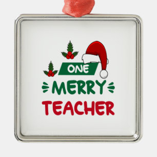 Ornamento De Metal Professor de Felizes Merry Xmas One