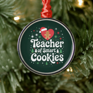 Ornamento De Metal Professor de Natal de Biscoitos Inteligentes