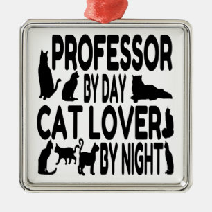 Ornamento De Metal Professor do amante do gato
