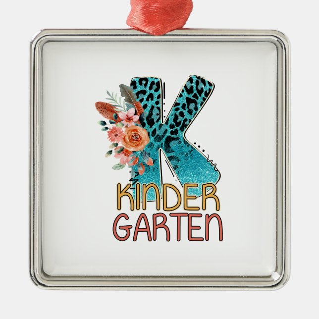 Ornamento De Metal Professor do K Kinder Garten (Frente)